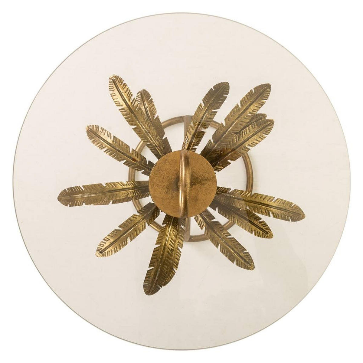 TISCH aus Metall und Glas, golden, 50x71cm - Goldfarben, Metall (50/50/70.5cm) - Wanderlust