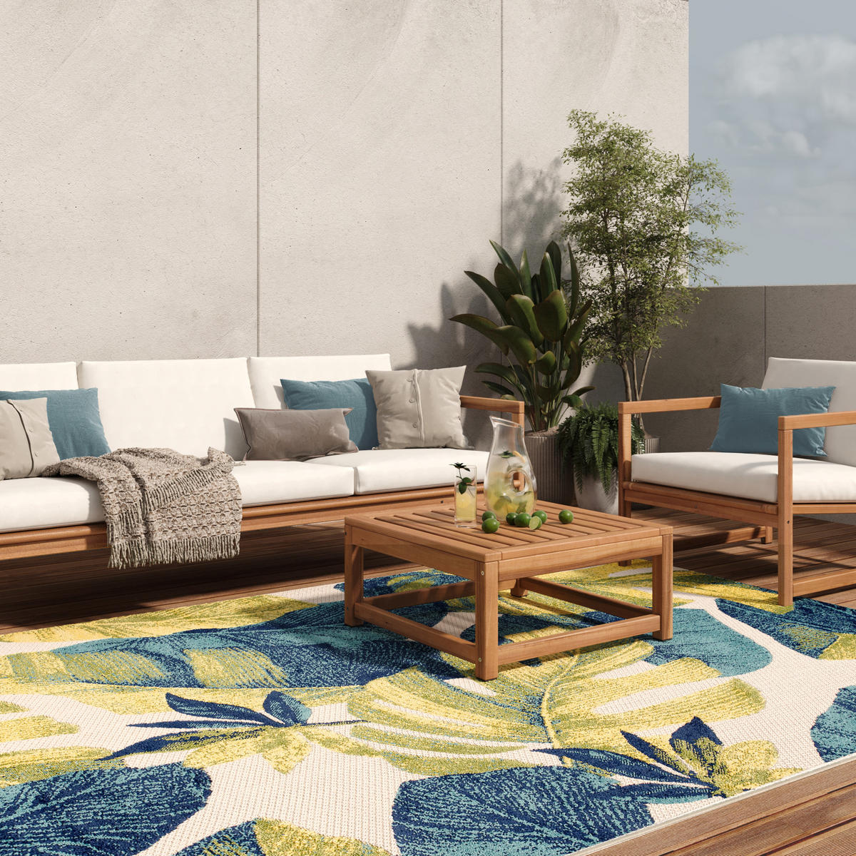 TEPPICH PATIO Creme 200/300 cm - Gelb, Kunststoff (200/300cm) - Tapiso