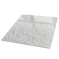 TISCHPLATTE 50x50 cm – Spitzenmuster - Braun, Glas (50/50/0.4cm) - Wallfluent