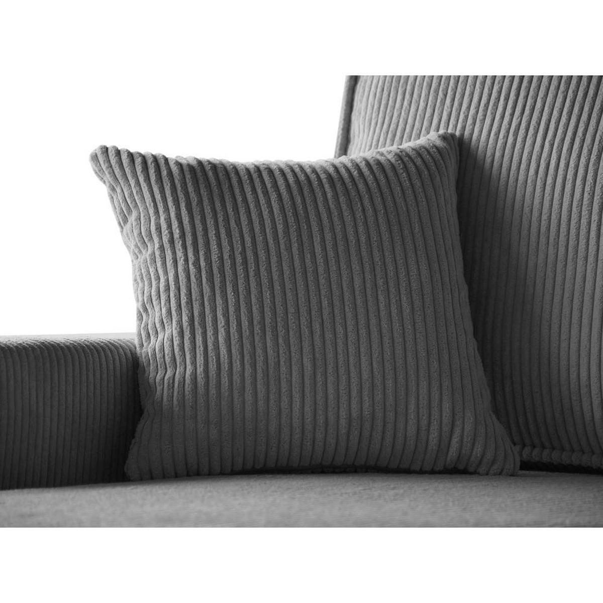 ECKSCHLAFSOFA mit Schlaffunktion Hektor grau - Schwarz/Grau, Kunststoff/Textil (277/152cm) - Beautysofa