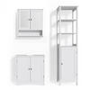 BADMÖBEL-SET Bianco Weiß 3 Teile, mit Hochschrank - Weiß, Holzwerkstoff (60/60/30cm) - Vicco