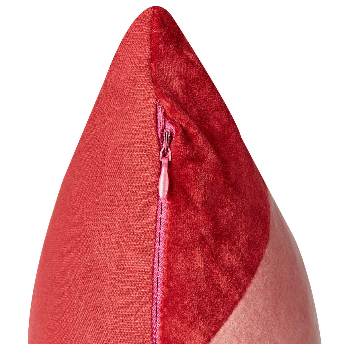 DEKOKISSEN 2er-Set Rot 45/45 cm Boronia - Pink/Rot, Textil (45/45cm) - Beliani
