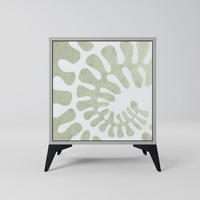 SIDEBOARD HELIX DANCE, Grau, 57,5x42x70,5 cm, Schwarze Metall-Sternfüße - Multicolor/Schwarz, Holzwerkstoff/Metall (57.5/70.5/42cm) - SpaceRebels