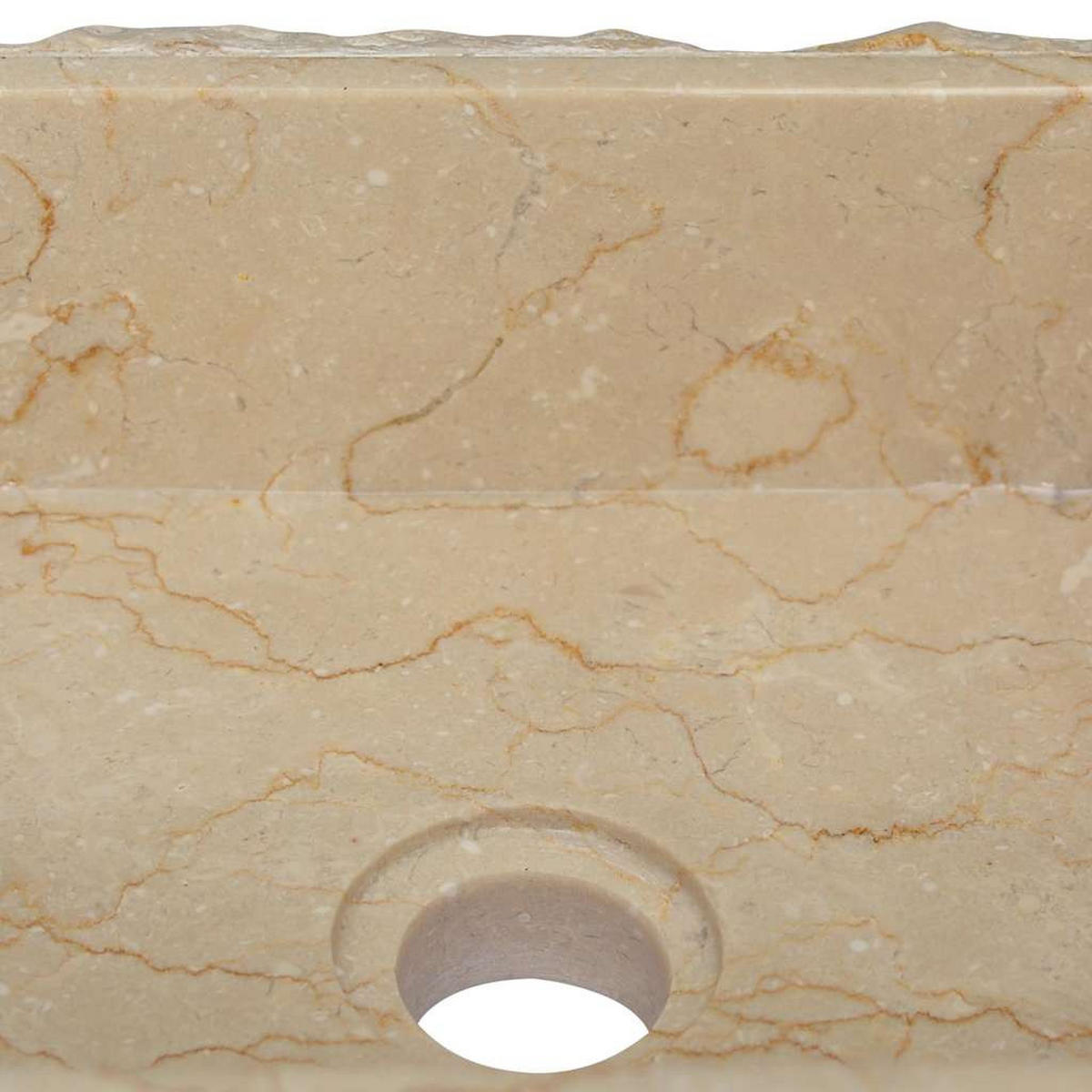 WASCHBECKEN Creme 30/30/13 Cm Marmor - Creme, Stein (30/13/30cm) - vidaXL