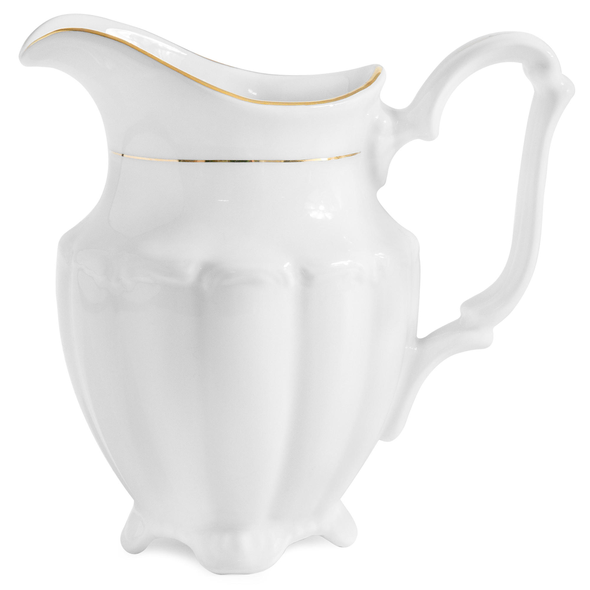 MILCHKÄNNCHEN Chodziez MARIA TERESA Porzellan mit Goldrand, Weiß / Gold - Goldfarben/Weiß, Keramik (0.3L) - KONSIMO®