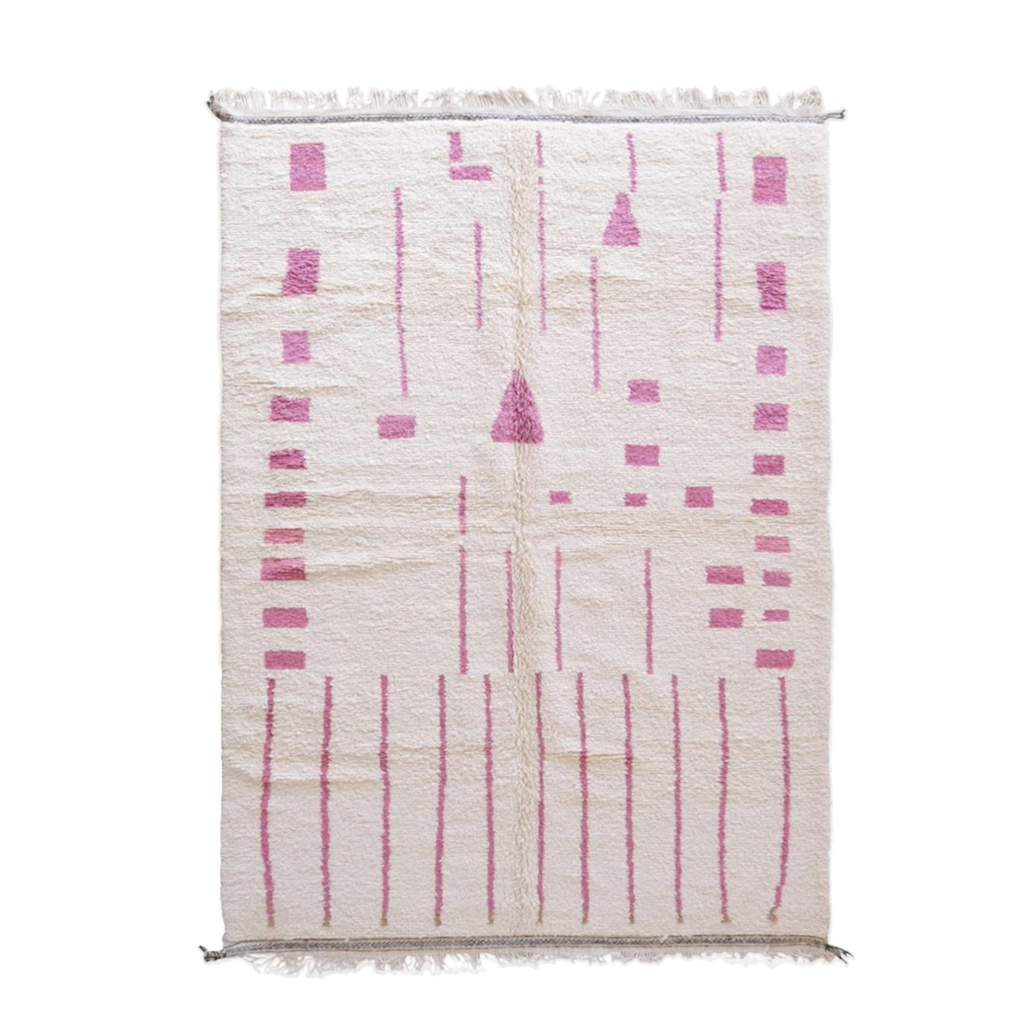 BERBERTEPPICH aus reiner Wolle 197x 303 cm - Pink, Naturmaterialien (197/303cm) - AFK Living