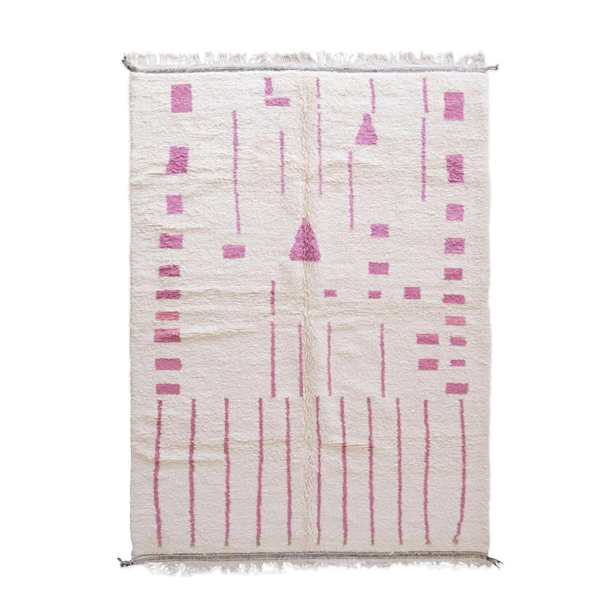 BERBERTEPPICH aus reiner Wolle 197x 303 cm - Pink, Naturmaterialien (197/303cm) - AFK Living