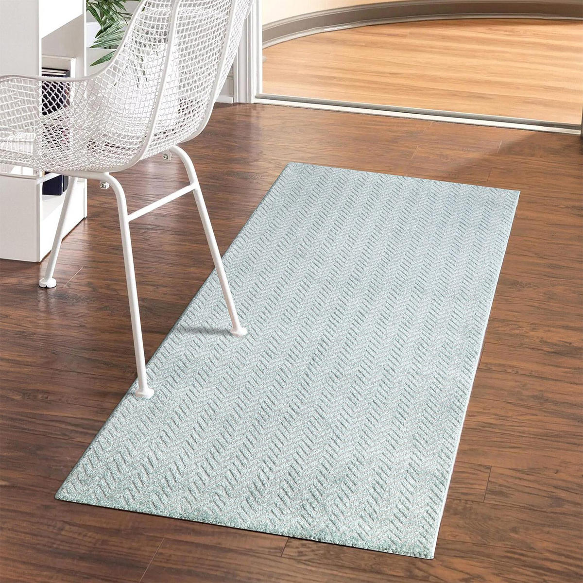KURZFLOR-TEPPICH Fancy 805 Grün/ Türkis 80x150 cm - Türkis/Grün, Textil (80/150cm) - carpet city