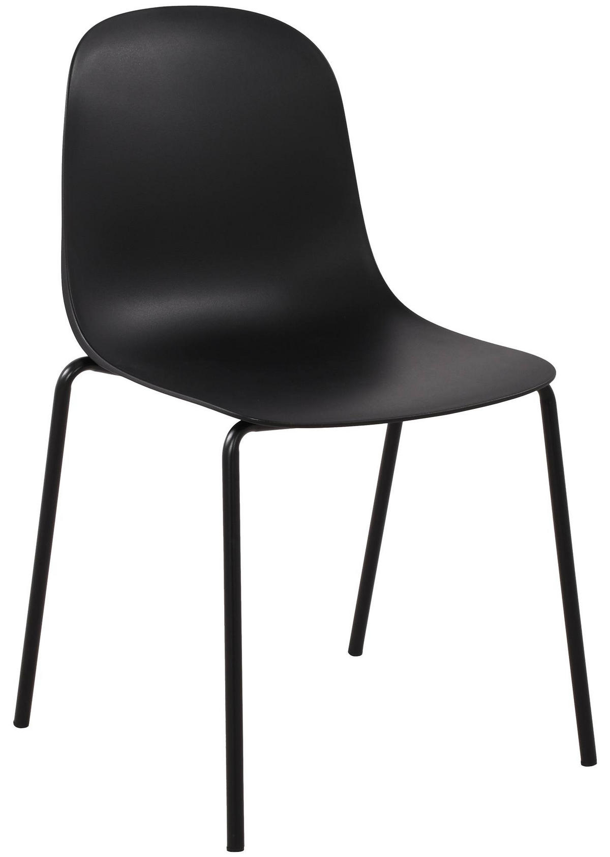 GARTENMÖBEL-SET Ella 2 Stühle 162x60x85cm Kunststoff Schwarz Balkonset - Schwarz, Kunststoff - DELUKE