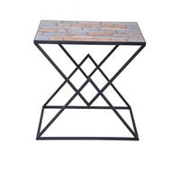 BEISTELLTISCH Ebba 2er Set Stahl Schwarz 56,5x36x55cm - Schwarz, Metall (55/36/56.5cm) - DELUKE