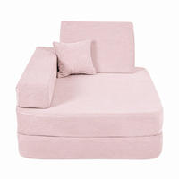KINDERSESSEL Cordsamt Puderrosa - Hellrosa, Textil (80/24/80cm) - AngeLove