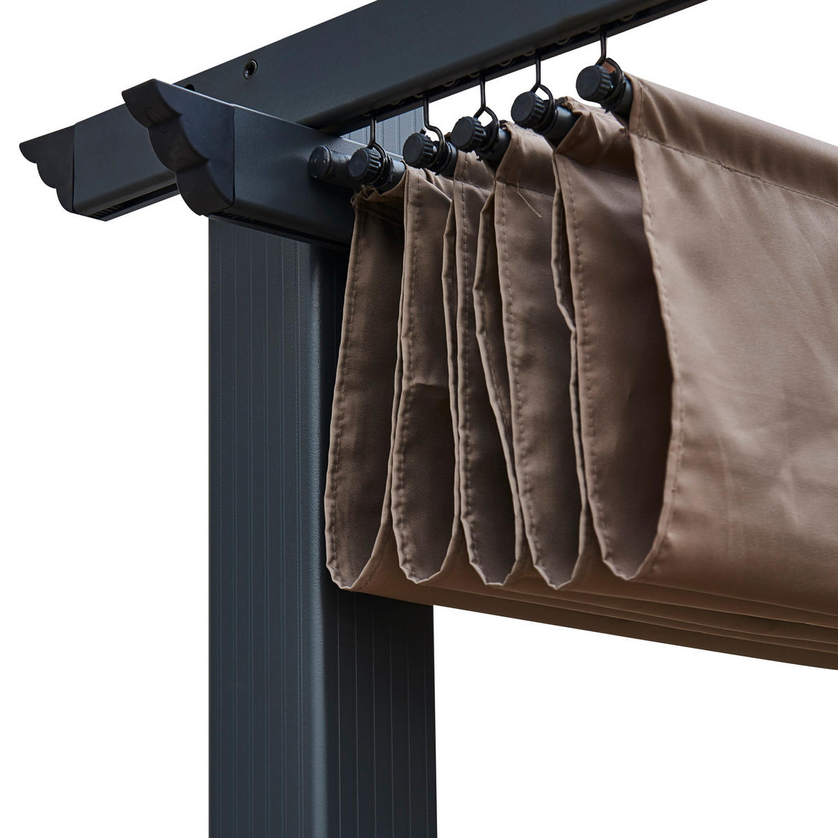 PERGOLA Cassis Taupe 300/300 cm - Braun, Textil (298.5/221.5/305cm) - Happy Garden