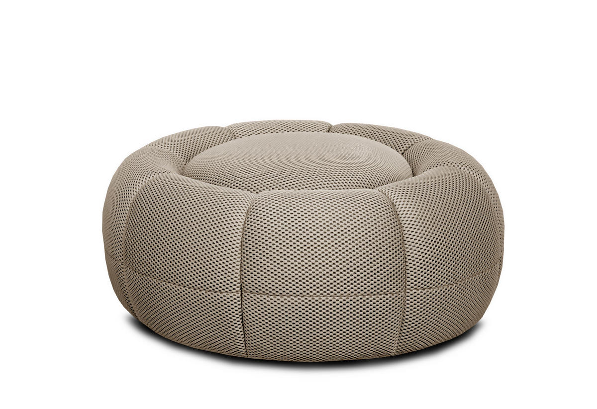 SESSEL UND POUF FIGO UND FAGO, beige - Beige, Holzwerkstoff/Textil (104/83/104cm) - Courtois Laville
