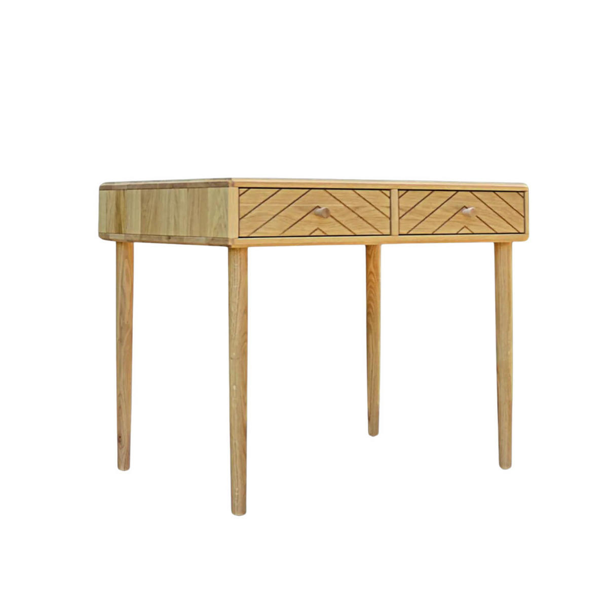 SCHREIBTISCH aus Eiche mit Schubladen im skandinavischen Stil AXEL II - Eichefarben, Holz (60/90/75cm) - Rawood Furniture