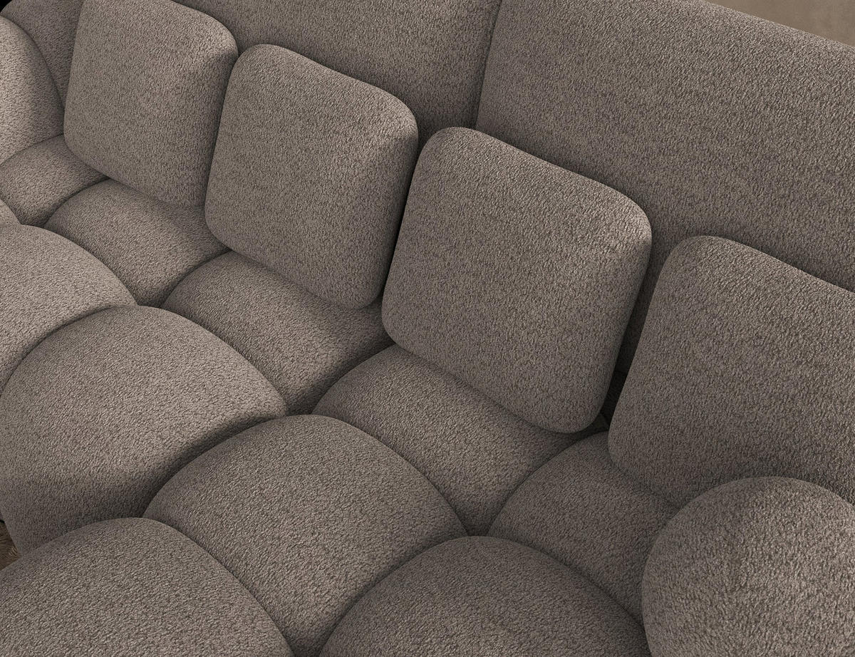 ECKSOFA COVELION L-Form – Schlaffunktion, Bettkasten, Wellenfederung, HR-Kaltschaum, inkl. Kissen, moderner Wohnkomfort - Braun, Kunststoff (167/260cm) - Wohnideebilder