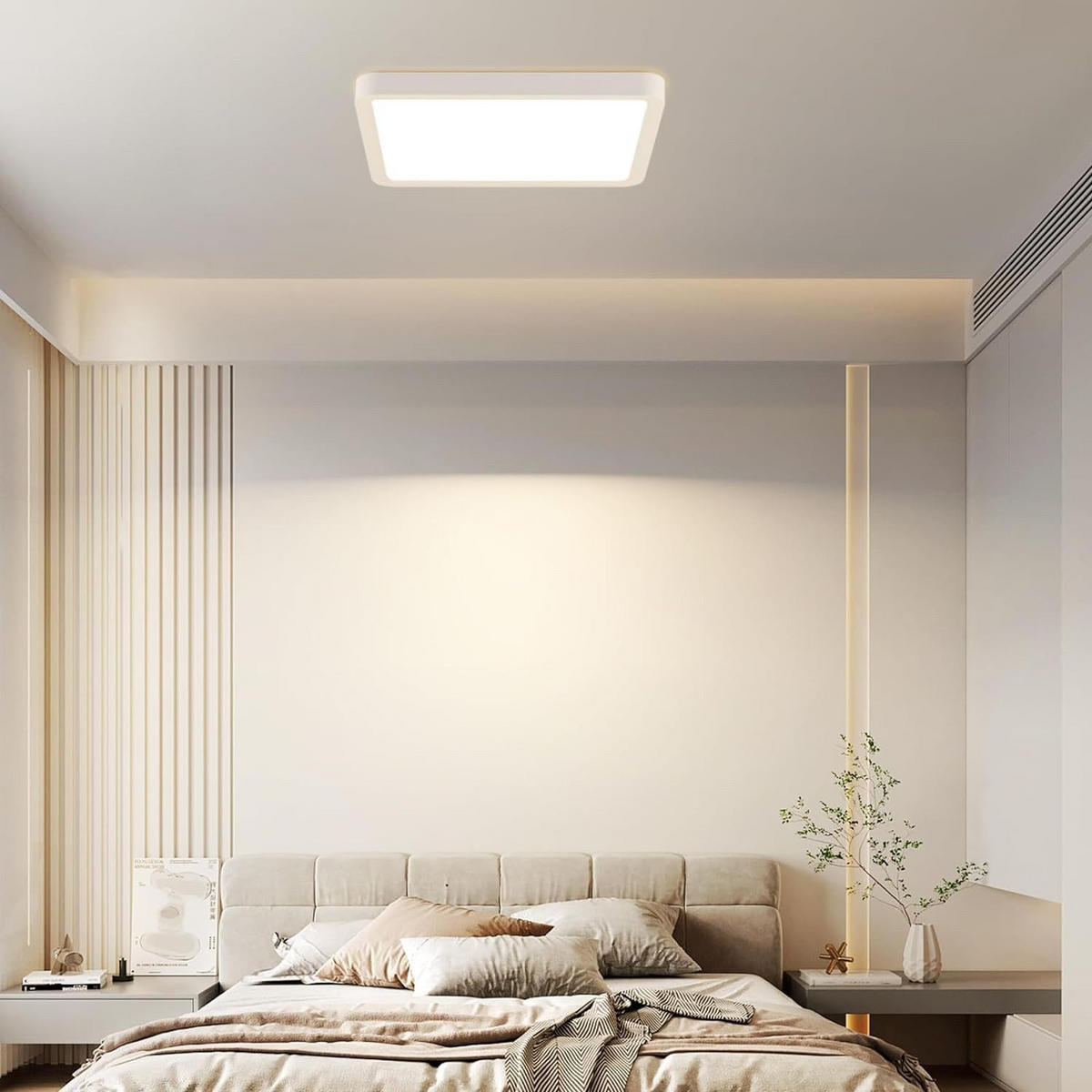 LED-DECKENLEUCHTE Jana 23/23/2.5 cm - Weiß, Kunststoff (23/23/2.5cm) - Nettlife