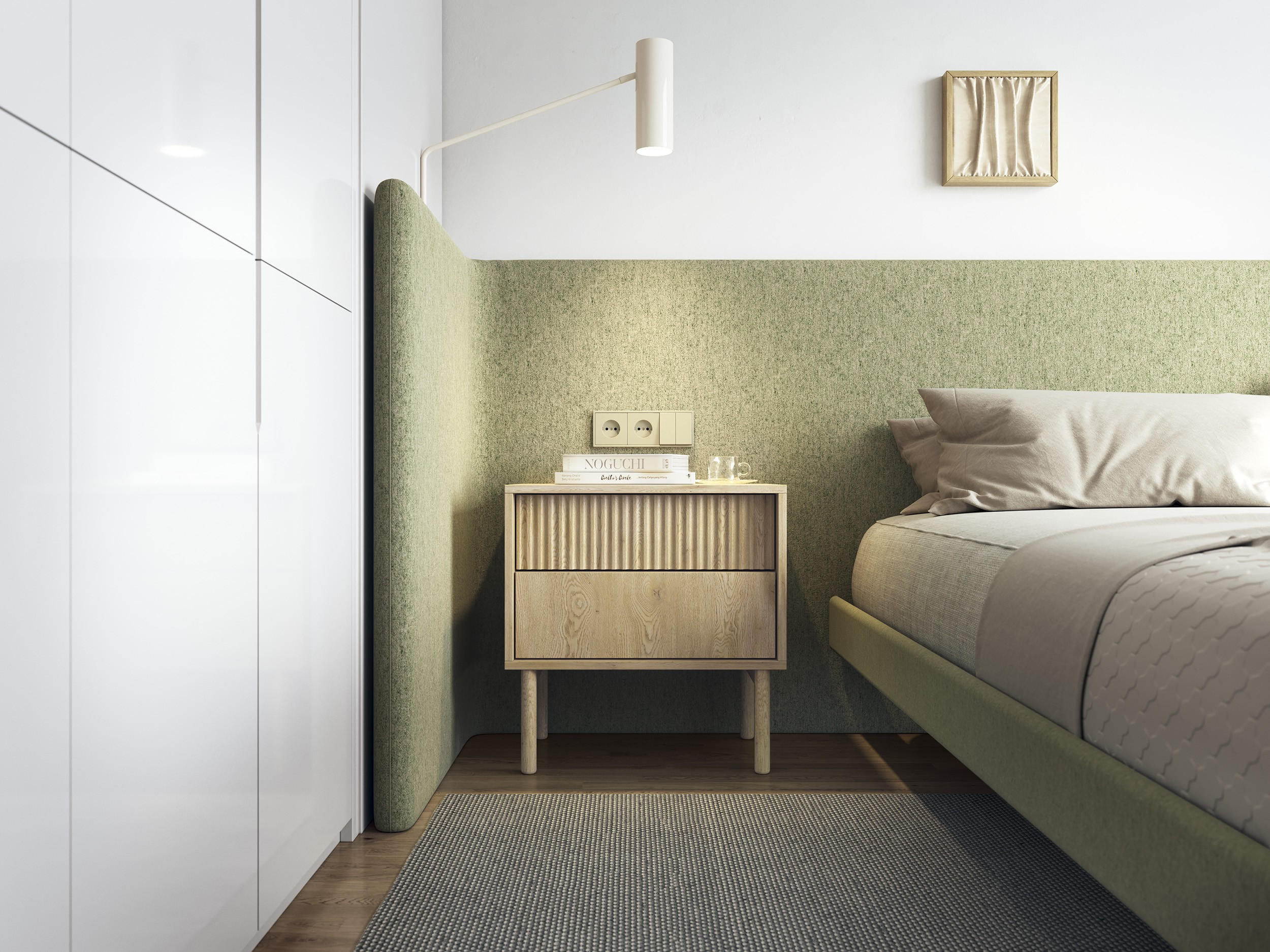 NACHTTISCH Aviro Eiche Cremona, Nachtschrank mit Schubladen - Hellbraun/Eichefarben, Holzwerkstoff (54/55/40cm) - Bettso