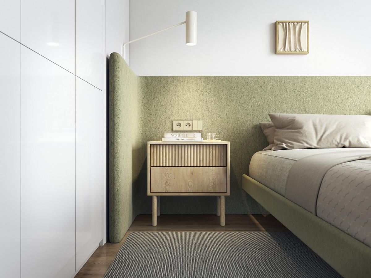 NACHTTISCH Aviro Eiche Cremona, Nachtschrank mit Schubladen - Hellbraun/Eichefarben, Holzwerkstoff (54/55/40cm) - Bettso