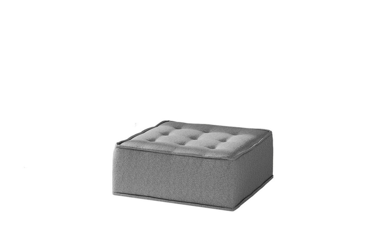 POLSTERHOCKER Sande In Raven - Grau, Holzwerkstoff/Textil (90/38/90cm) - Fun Möbel
