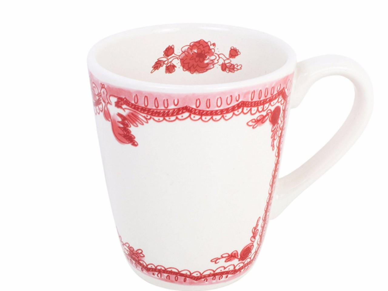 BECHER Romantik in Rot - 350 ml - Rot, Keramik (0.35L) - Blond Amsterdam