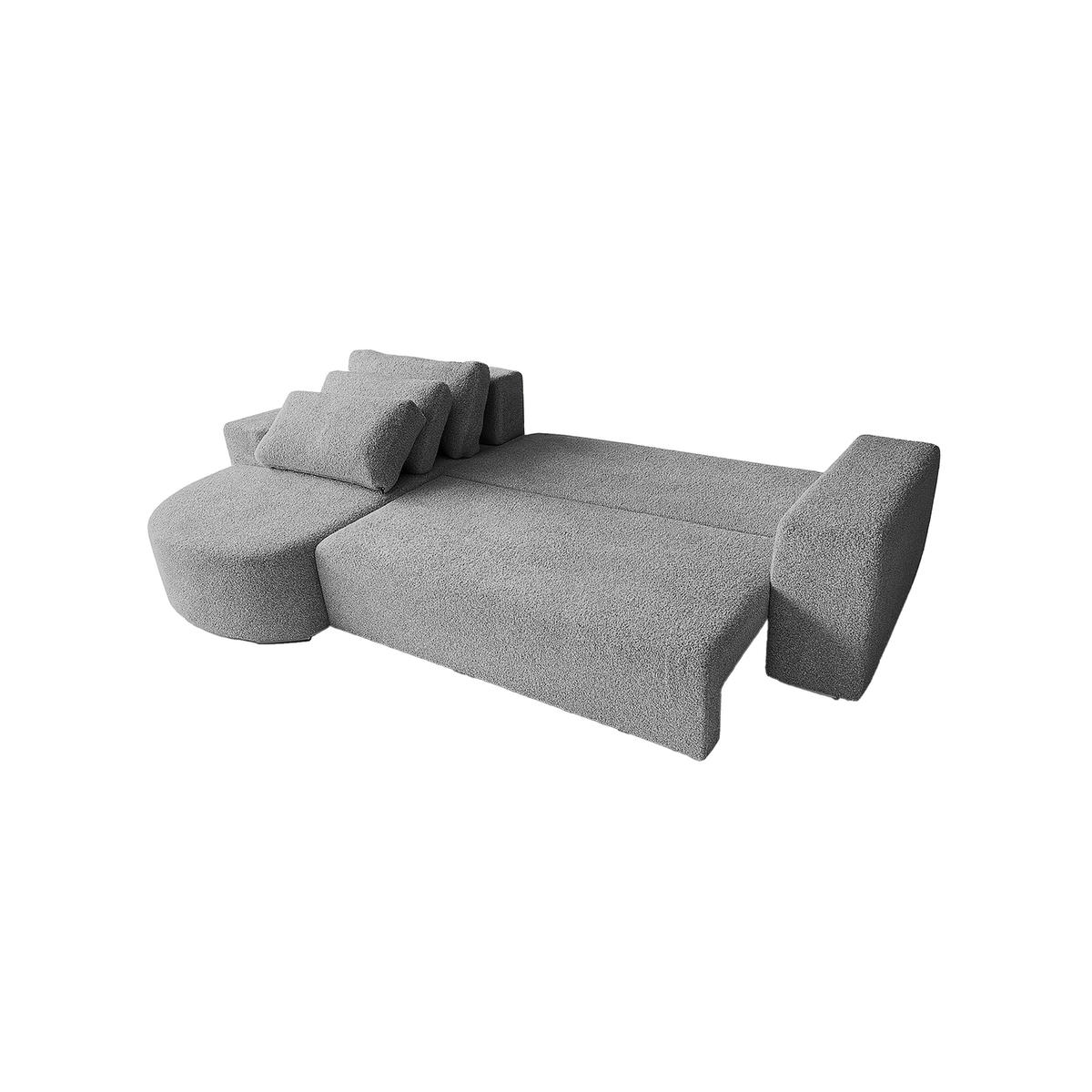 ECKSOFA Tolga mit Schlaffunktion, Hellgrau - Hellgrau, Textil (162/270cm) - Fedve