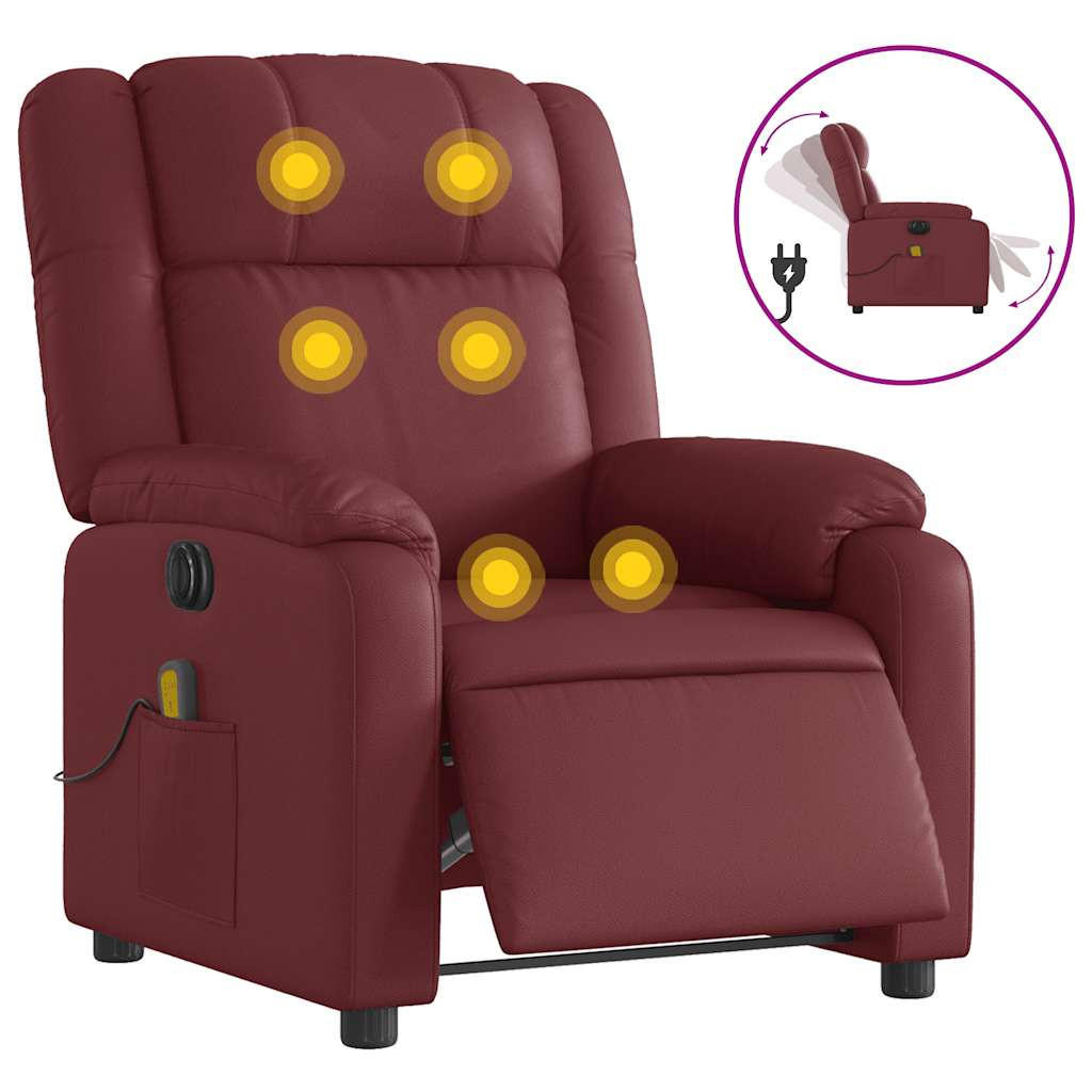 vidaXL Massagesessel Rot 95x99x77 cm