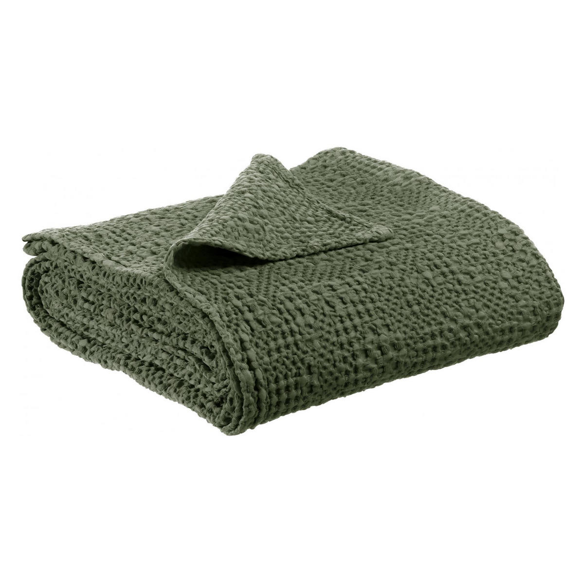 PLAID Tana olivgrün 140 x 200 cm - Olivgrün, Textil (140/200cm) - Vivaraise