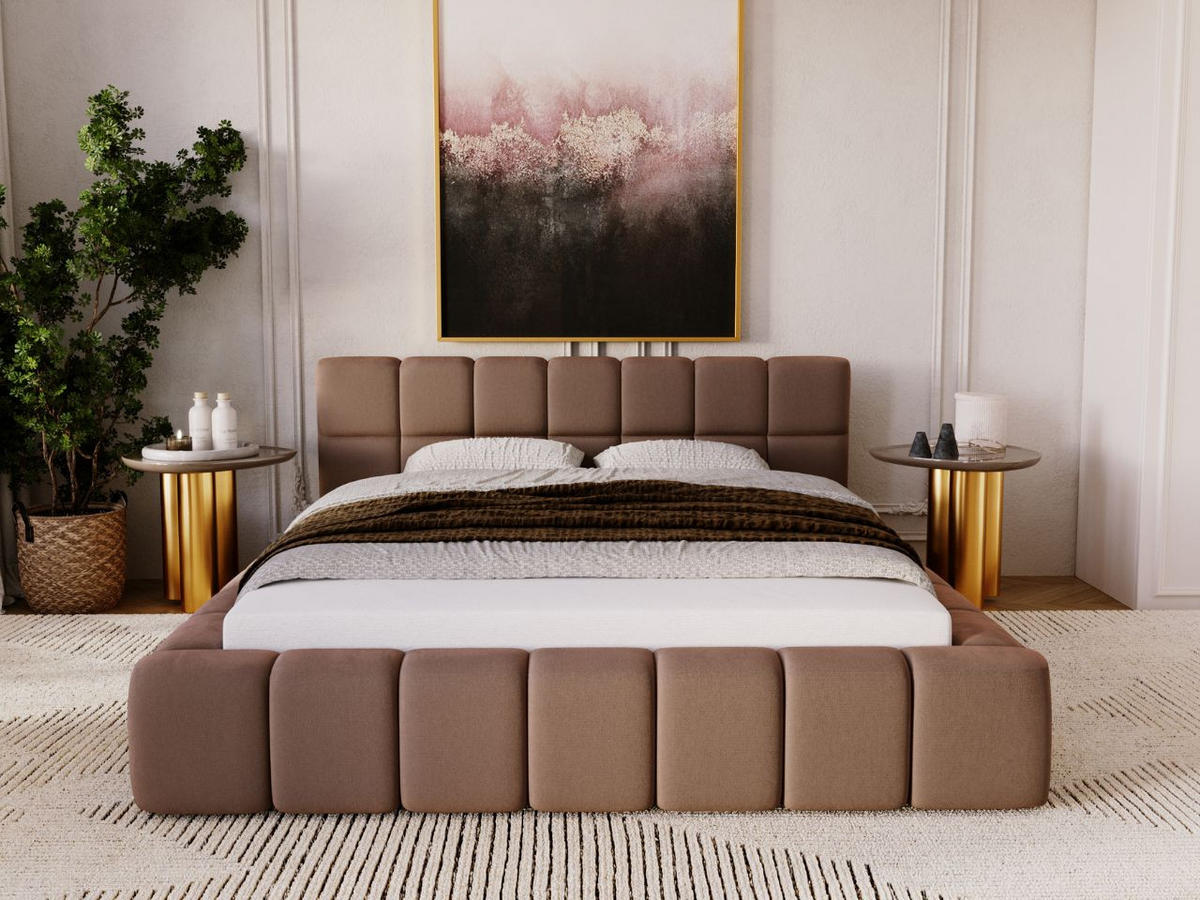 POLSTERBETT Alicante 180x200 Braun - Braun, Textil (180/200cm) - Graingold