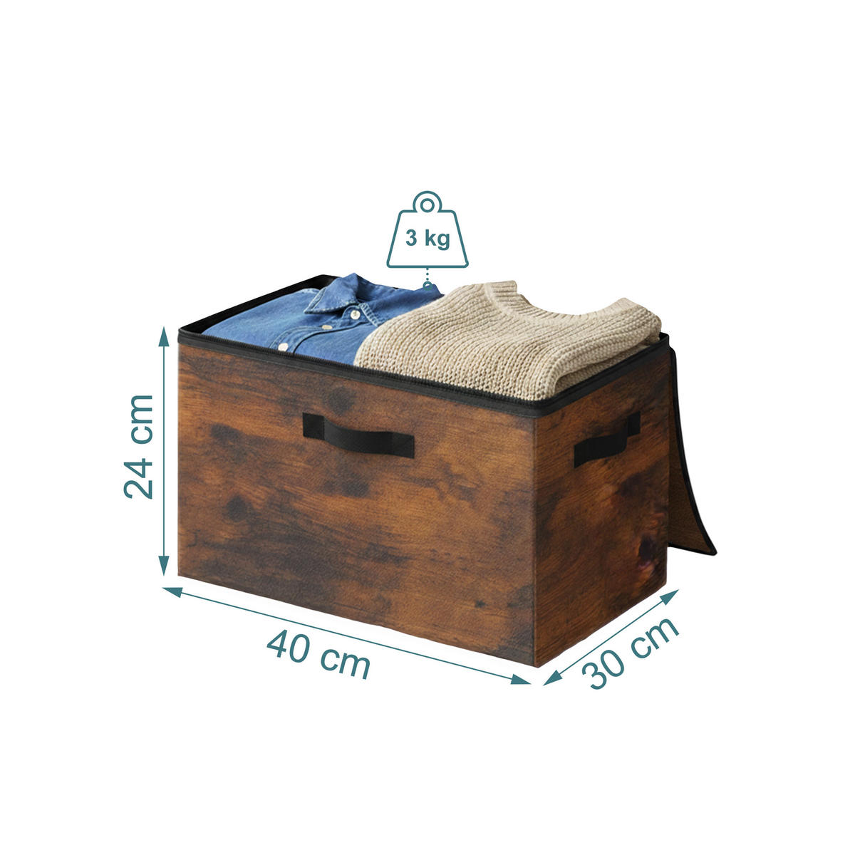 3XÚLOŽ. taška - hnědá, textil - Relaxdays