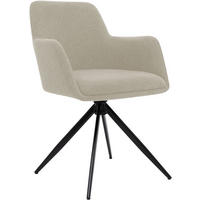 ESSZIMMERSTUHL Stoff Taupe - Taupe/Schwarz, Textil/Metall (56/82/58cm) - CLP