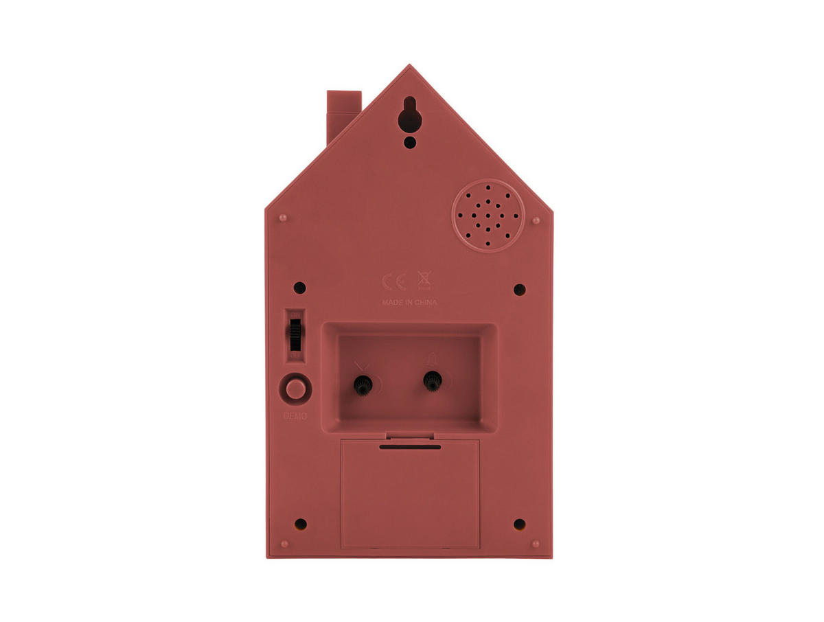 WECKER Modern Cuckoo 12/12/20 cm - Rot, Kunststoff (12/20/12cm) - Karlsson