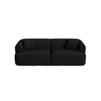 MODULARES-SOFA Campi aus strukturiertem Stoff schwarz 3 Sitzplätze - Schwarz, Textil (90/70/220cm) - Cosmopolitan Design