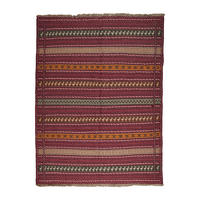KELIM-TEPPICH handgewebt Kordi Violett 203/152 cm Schurwolle - Violett, Textil (152/203cm) - Looma