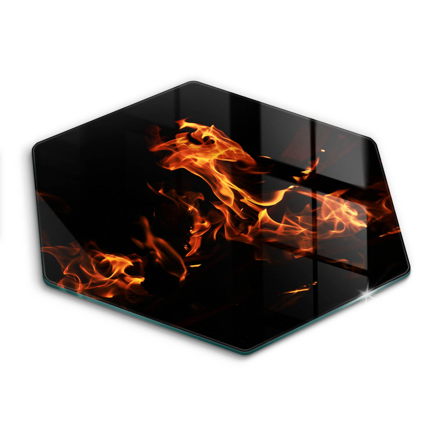 Wallfluent Glasplatte Schwarz 40x40 cm