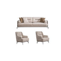 SITZGARNITUR Note Creme Stellvariante:3+1+1 - Creme, Holz (227/82/97cm) - Villa Möbel