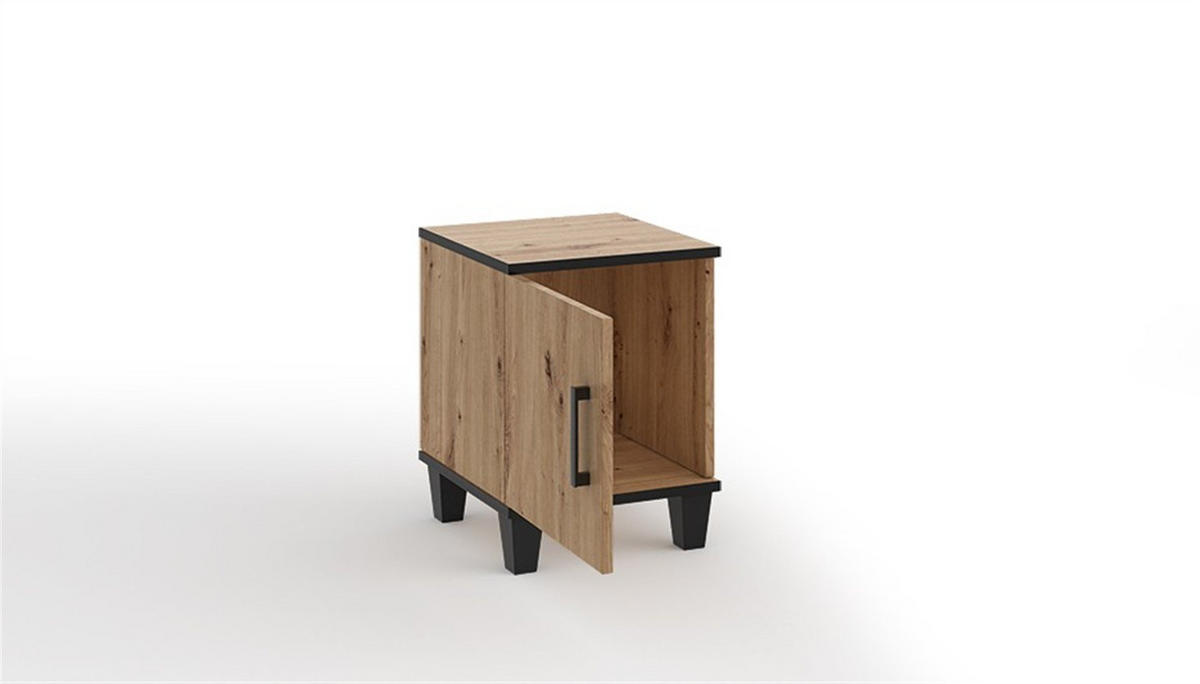 NACHTTISCH CORTEZA 40x52x40 cm Eiche Artisan - Eiche Artisan, Holzwerkstoff (40/52/40cm) - MASSENO