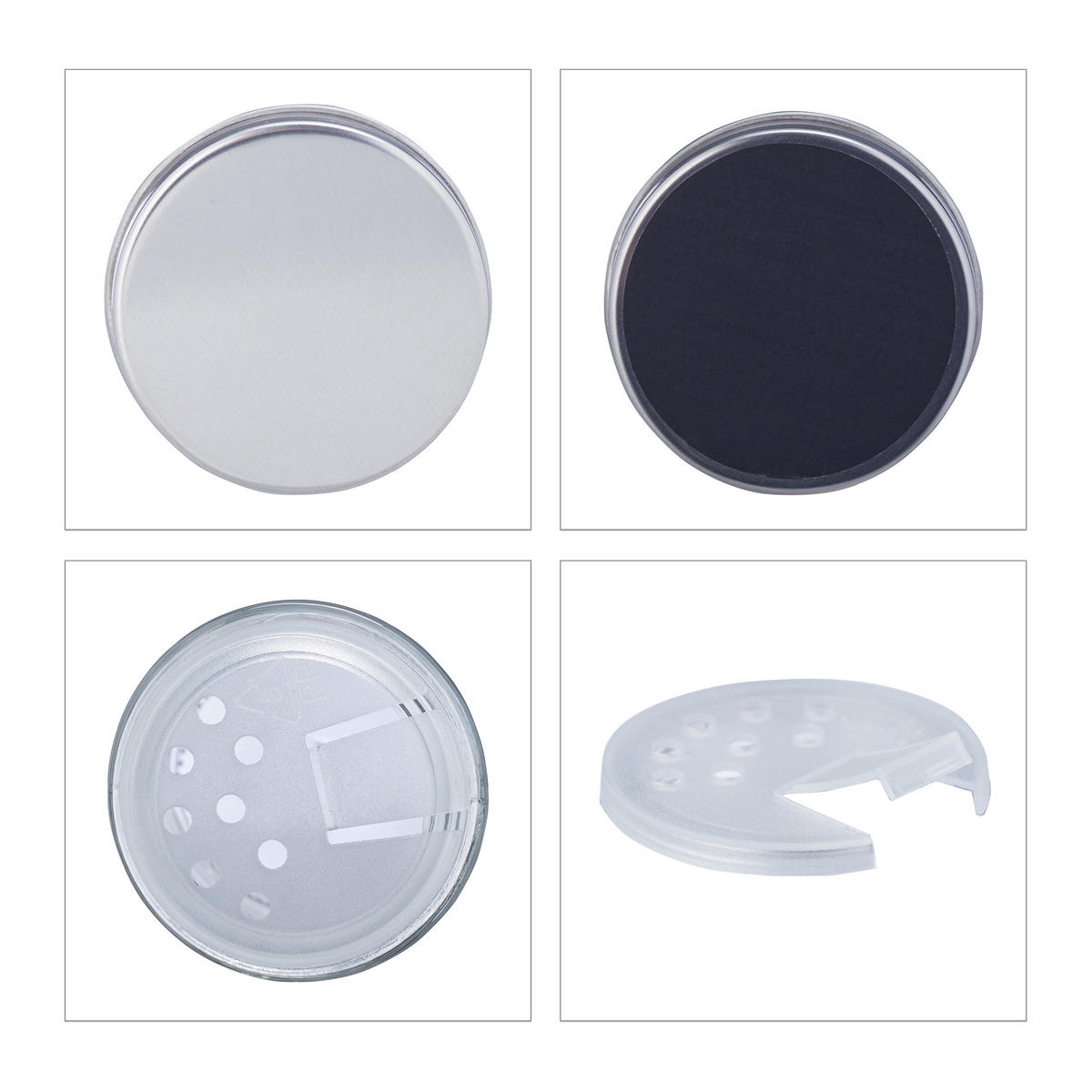 GEWÜRZREGAL - Multicolor, Glas/Metall (29/22/9.5cm) - Relaxdays