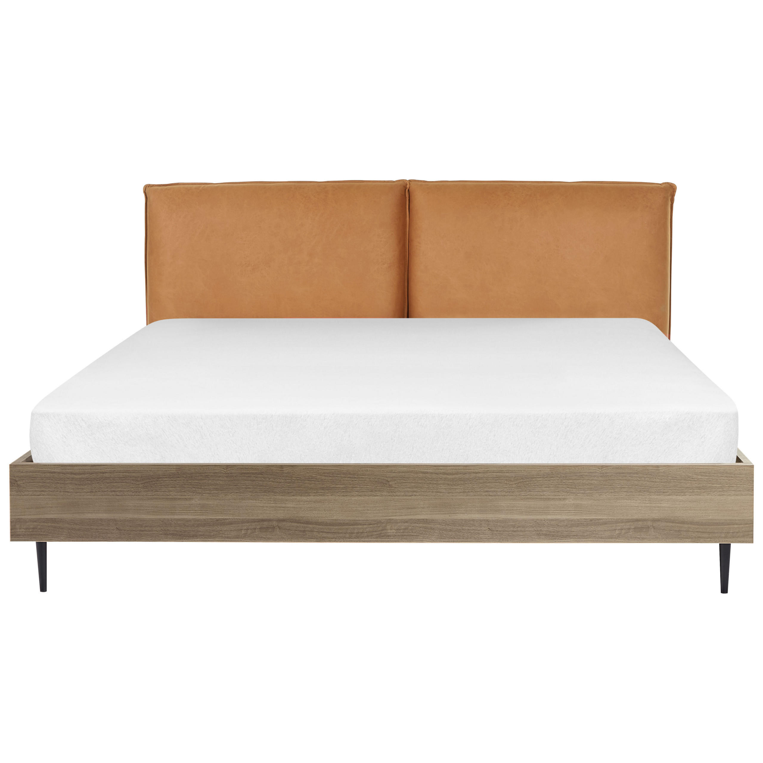 BETT 180/200cm Goldbraun Limanton - Braun, Kunststoff/Textil (180/200cm) - Beliani