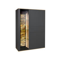 HIGHBOARD Faro Anthrazit und Asteiche - Grau, Holzwerkstoff (42/162/101cm)