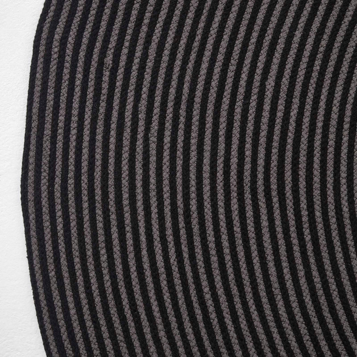 TEPPICH Spirale geflochten rund 200 cm - Schwarz, Textil (200/200cm) - Homescapes