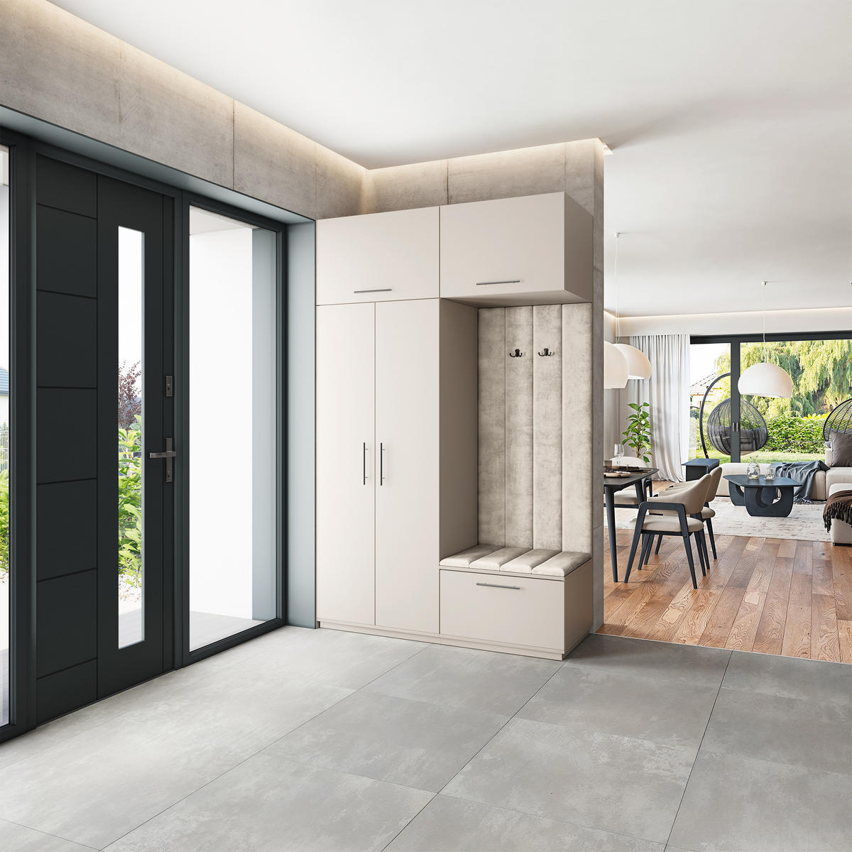 GARDEROBENSCHRANK REMA 150/240/60 cm Modern Kaschmir - Kaschmir, Holzwerkstoff (150/240/60cm) - MASSENO