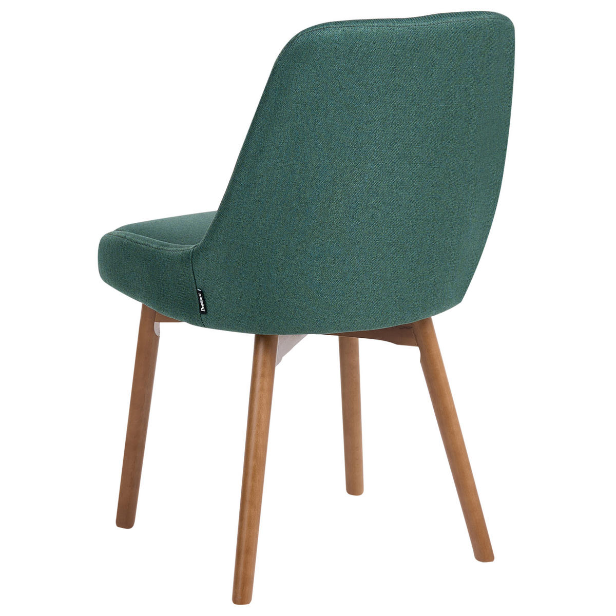 MATSTOL set om 2 klädsel grön Melfort - Mörkgrön, Trä/Textil (49/82/58cm) - Beliani