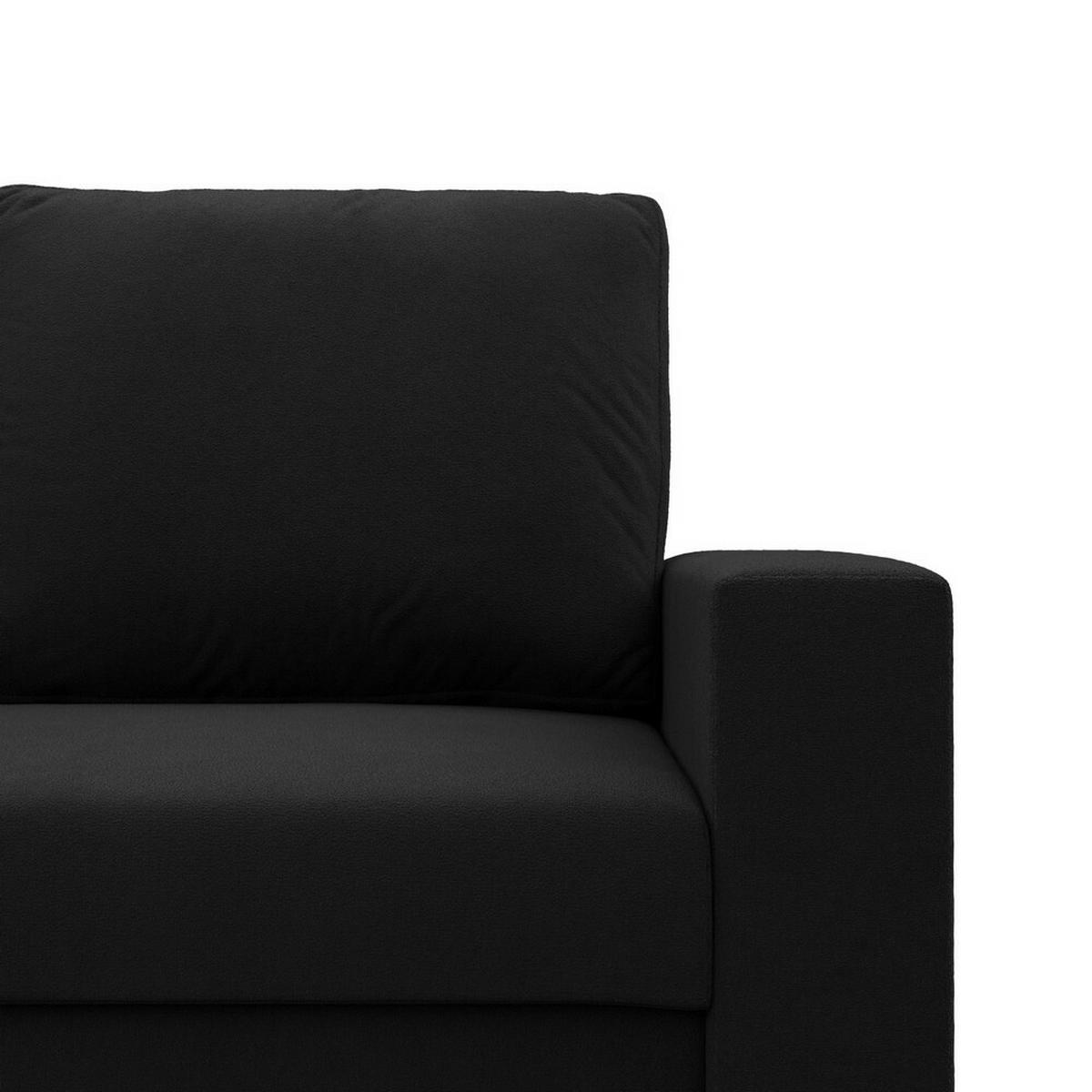 ECKSOFA Neo mit gerader Armlehnen schwarz - Schwarz, Textil (231/140cm) - SIMKAM Furniture
