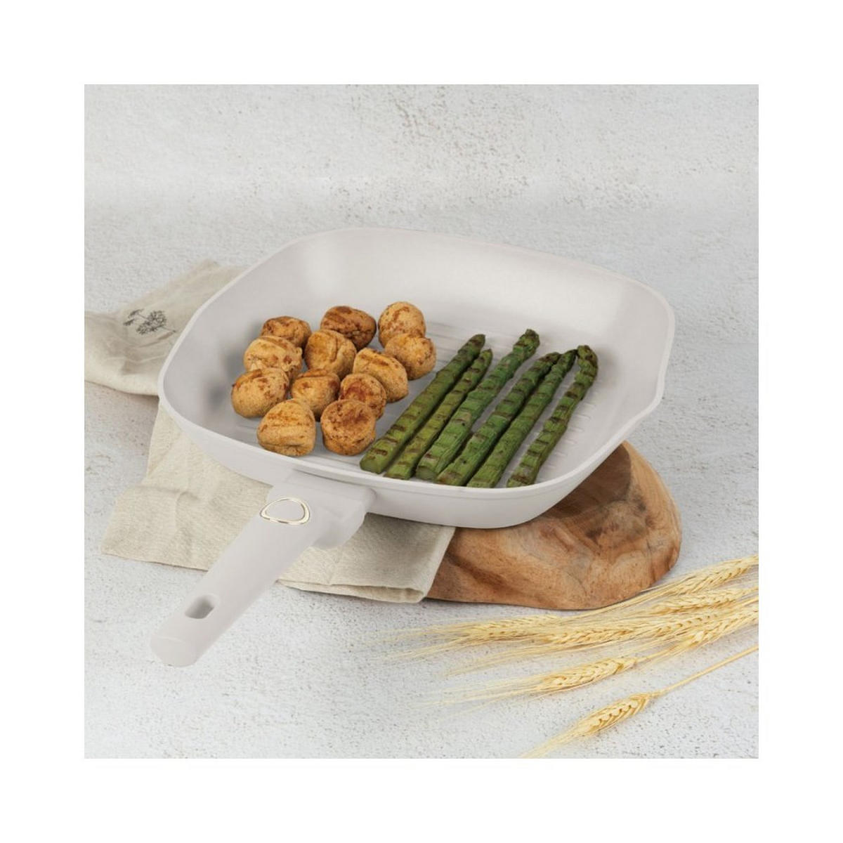 GRILLPFANNE Grau 48/28/4.1 cm BH8067 - Grau, Metall (28cm) - Berlinger Haus