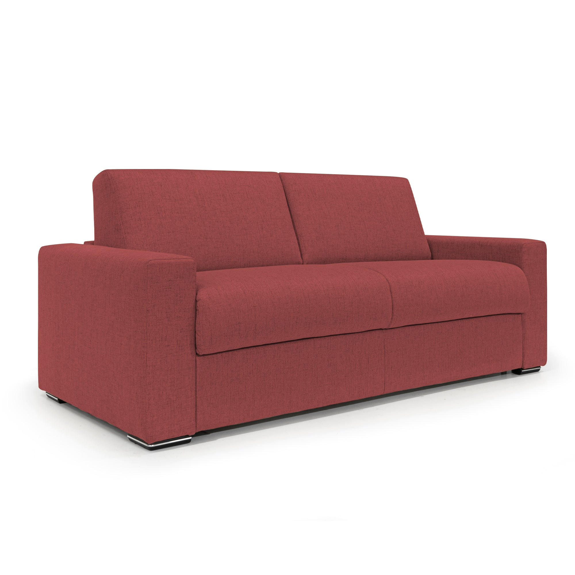 SCHLAFSOFA Nixon - Rot, Textil (220/93/96cm) - Divani.store