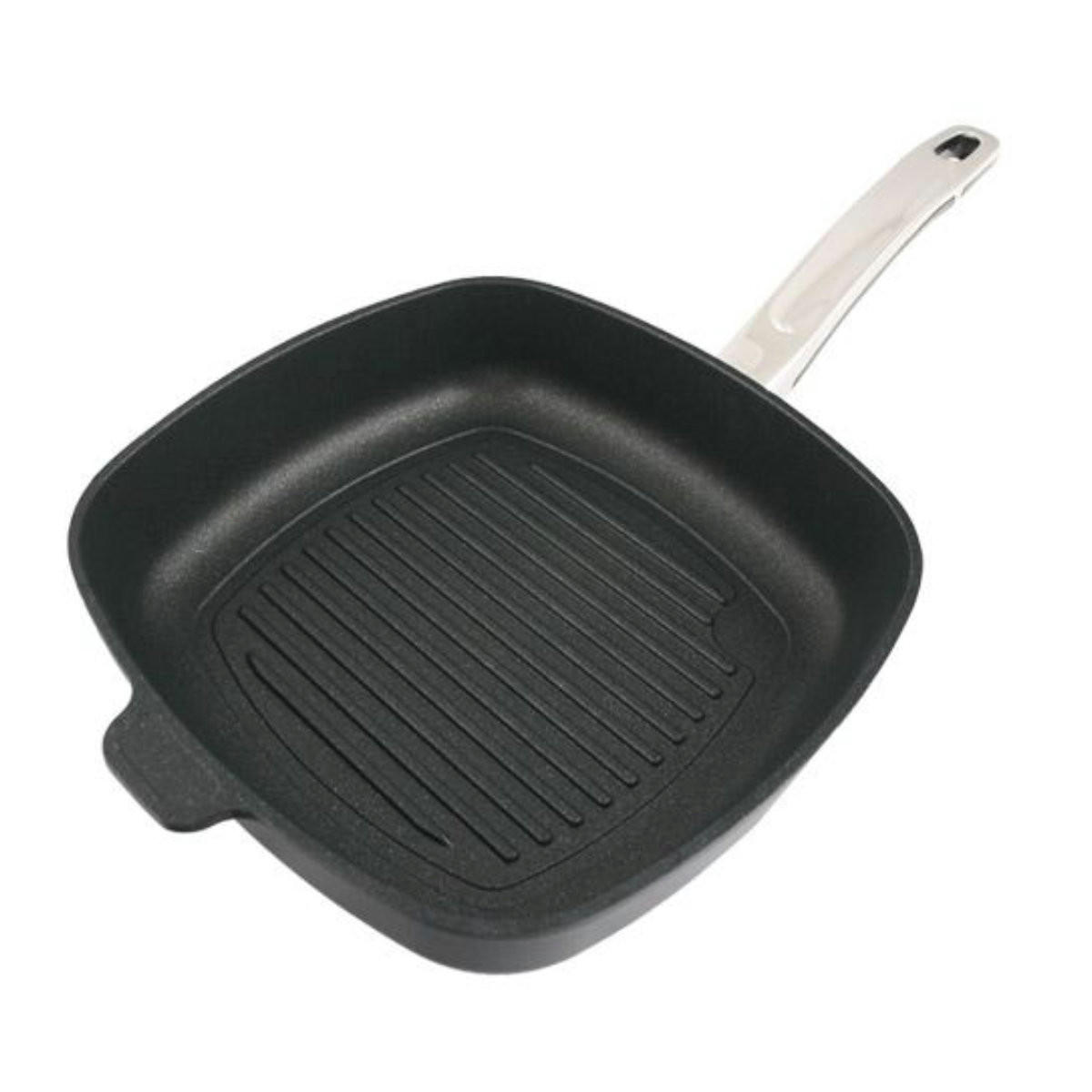 VIERECKGRILLPFANNE 28x28 cm GIGANT Newline für alle Herdarten - Schwarz, Metall (28/28/4.5cm) - BAF