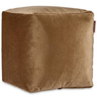 HOCKER aus Samt 30/30/30 cm - Braun, Textil (30/30/30cm) - Giftdecor