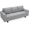 3-SITZER SOFA Monte mit Schlaffunktion hellgrau - Hellgrau, Textil (225/73/95cm) - Beautysofa