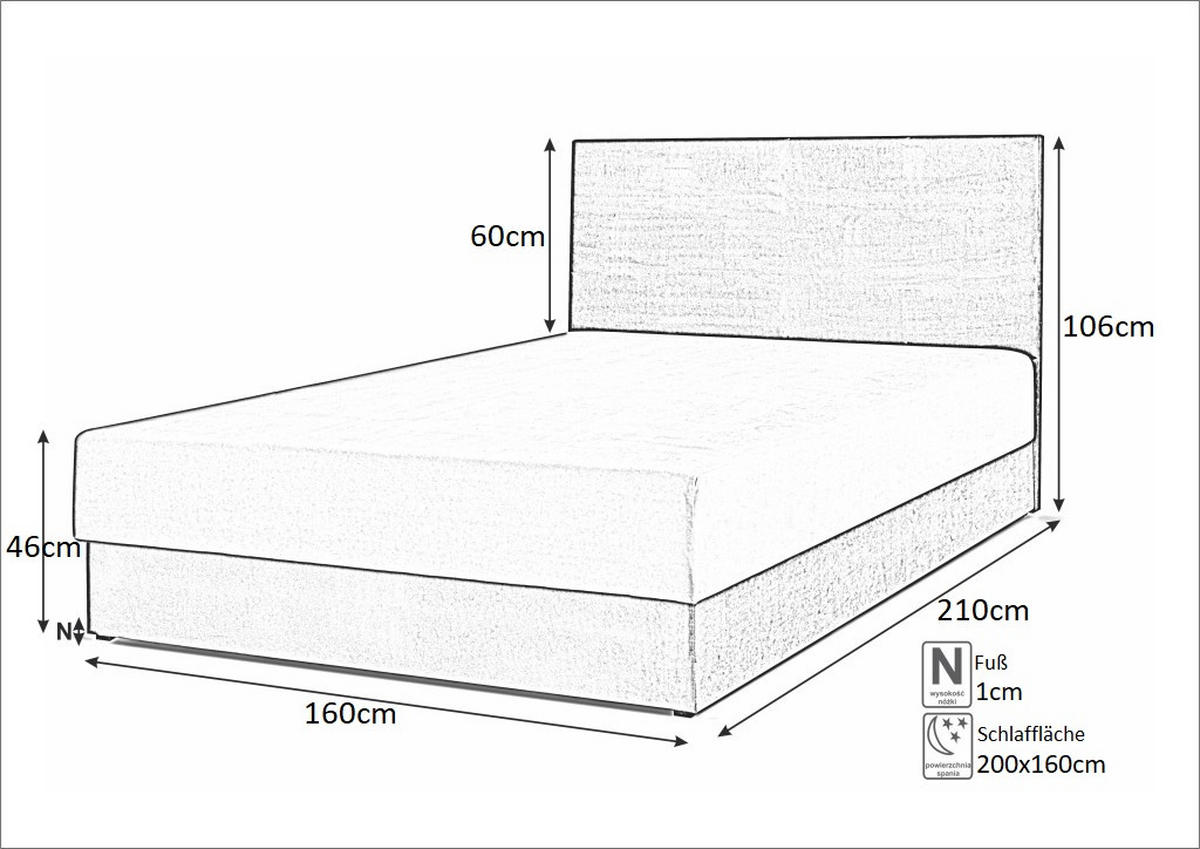 BOXBETT Majorka 160x200 cm mit Bettkasten und Matratze, rosa - Rosa, Holz (160/200cm) - Margaret Hadas24