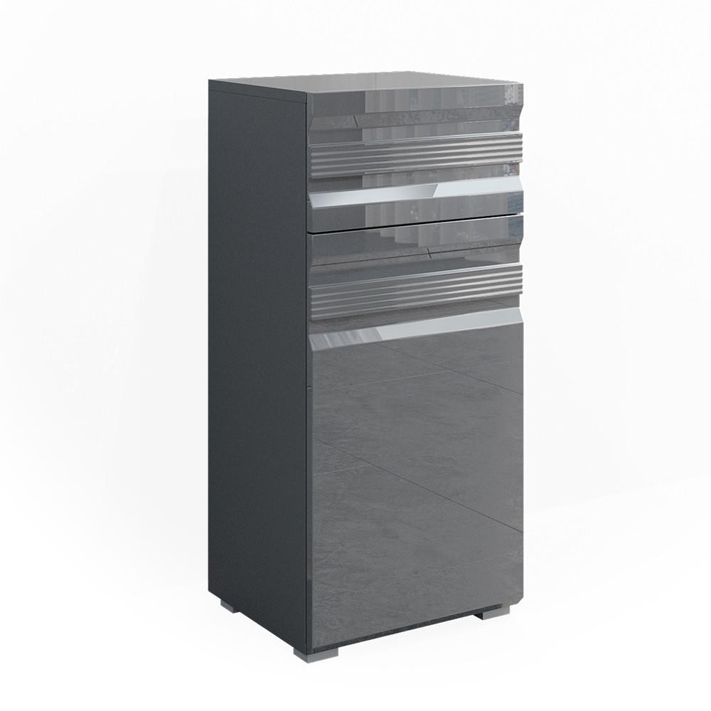 MIDISCHRANK Fredd Anthrazit 36.4 x 79 cm - Anthrazit, Holzwerkstoff (36.4/79/31cm) - Vicco